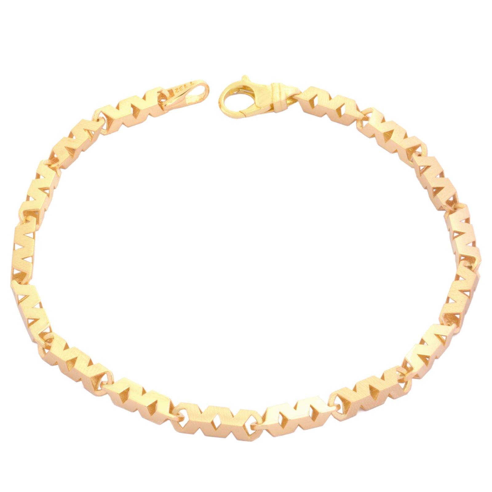 دستبند طلا 18 عیار زنانه طلای مستجابی مدل Mw کد 6779