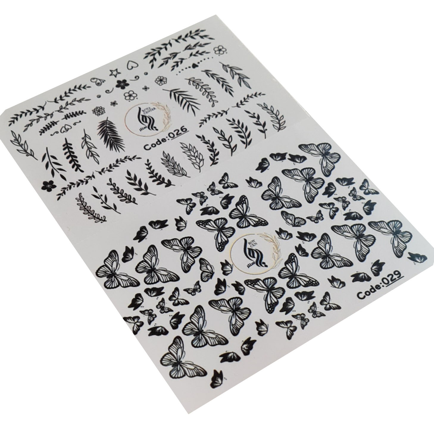 برچسب لنز ناخن رویاسنتر مدل 2629 مجموعه 2 عددی