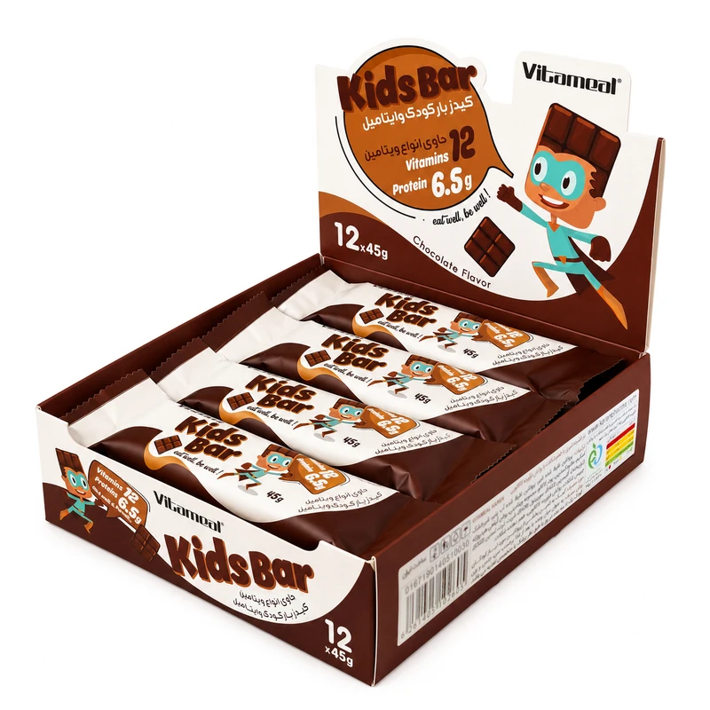 کیدز بار با طعم شکلات وایتامیل کارن - 45 گرم بسته 12 عددی