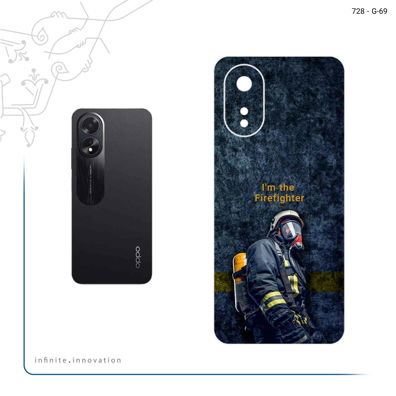 برچسب پوششی ماهوت مدل Firefighter مناسب برای گوشی موبایل اپو A38