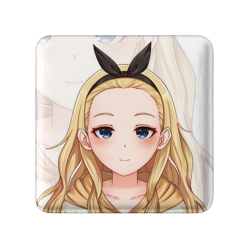 مگنت خندالو طرح کورومی انیمه لیکوریس ریکویل Lycoris Recoil  مدل مربعی کد 22975