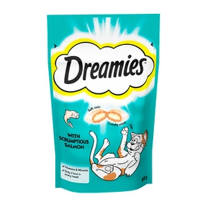 تشویقی گربه دریمز مدل Snack With Salmon وزن 60 گرم