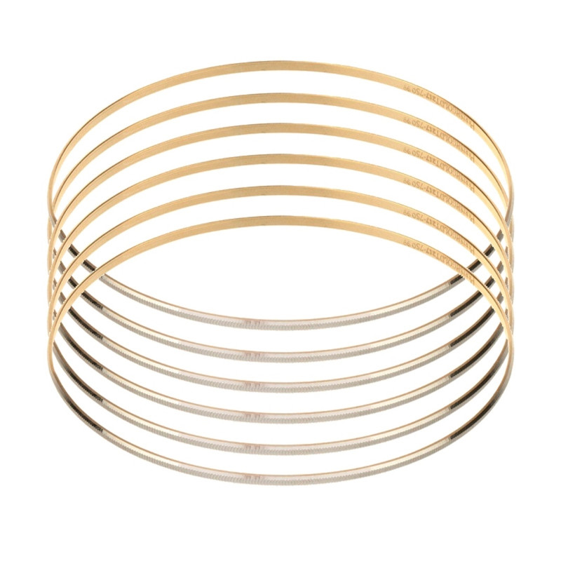 النگو طلا 18 عیار زنانه الن نار مدل مفتولی مجموعه 6 عددی النگو طلا 18 عیار زنانه الن نار مدل مفتولی مجموعه 6 عددی