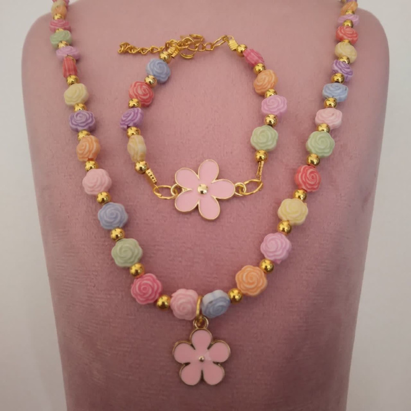 نیم ست دخترانه مدل گل