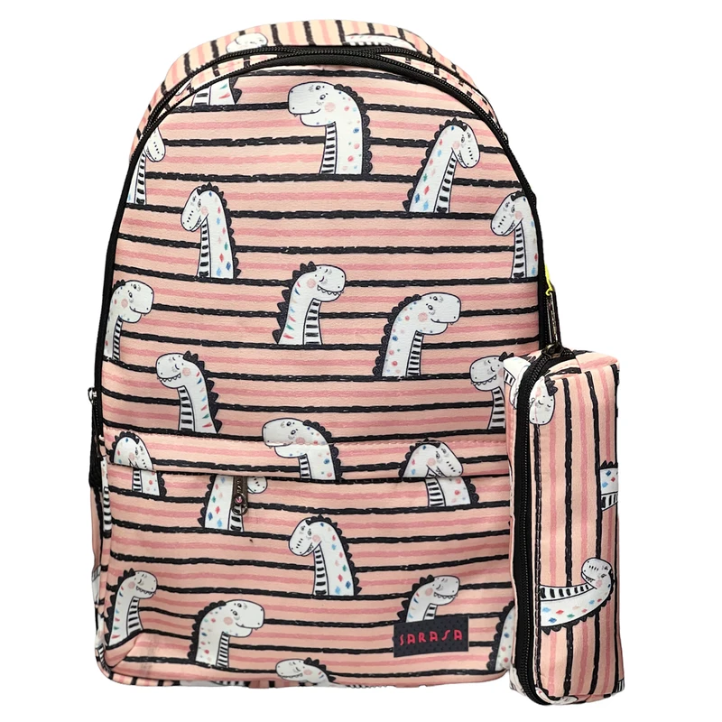 کوله پشتی ساراسا طرح دایناسور مدل Dinosaur 01 به همراه جامدادی