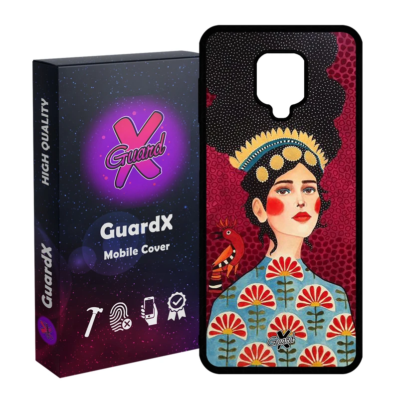 کاور گارد ایکس طرح Girl مدل Glass10179 مناسب برای گوشی موبایل شیائومی Redmi Note 9S / Note 9 Pro / Note 9 Pro Max