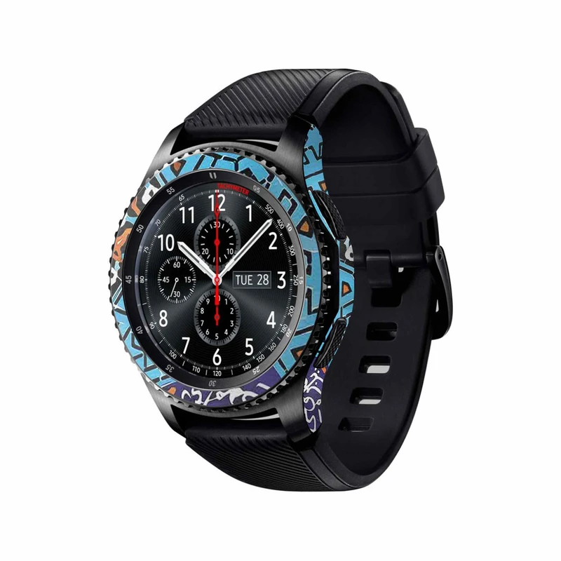 برچسب ماهوت طرح Iran-Tile7 مناسب برای ساعت هوشمند سامسونگ Galaxy Gear S3 Frontier
