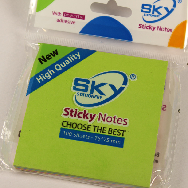 کاغذ یادداشت چسب دار اسکای مدل فسفری سایز 75*75 میلی متر بسته 50 عددی شفاف در ارزانترین فروشگاه اینترنتی ایران ارزان