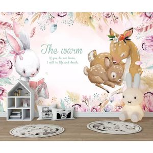 پوستر دیواری اتاق کودک طرح خرگوشی و روباه مدل drv1115 