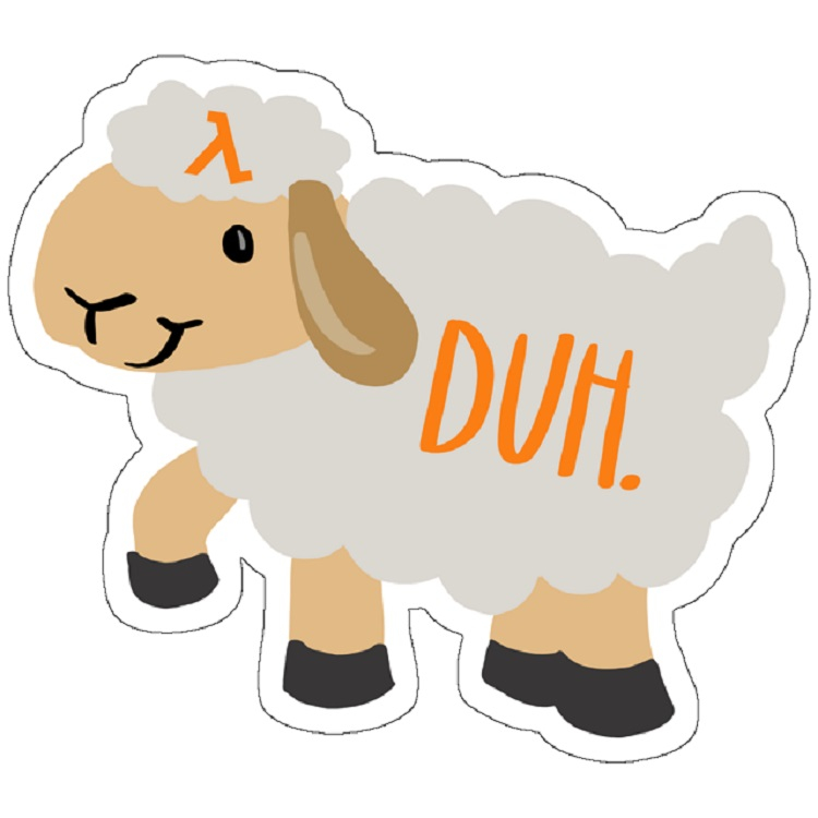 استیکر لپ تاپ مدل AWS Lamb Duh