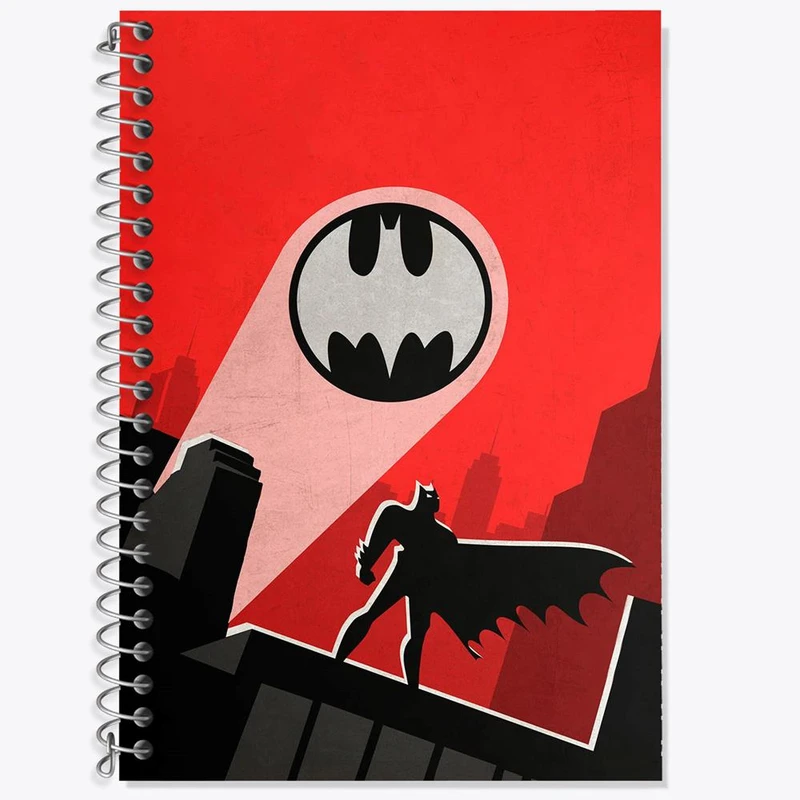 دفتر زبان 50 برگ خندالو مدل سه خط طرح بتمن Batman کد 24268