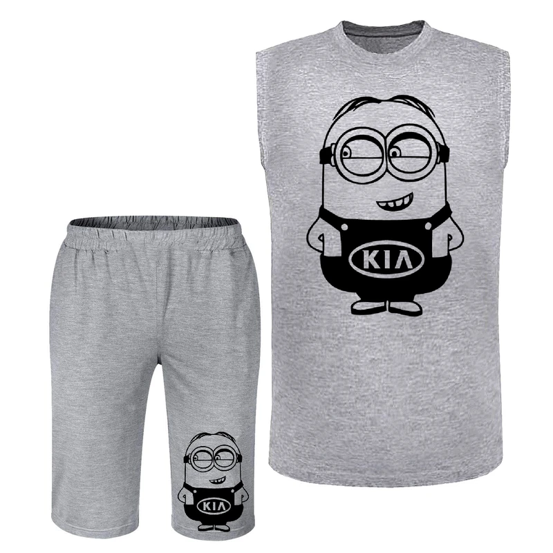 ست تاپ و شلوارک مردانه مدل مینیون کد N689