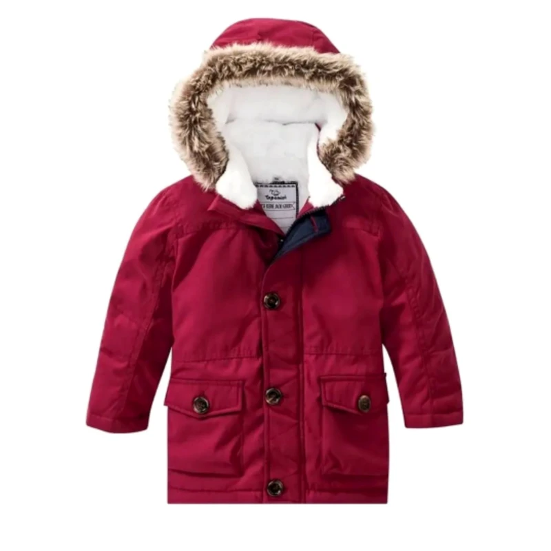 کاپشن پسرانه ارنستیگنس فمیلی مدل کلاه خزدار 