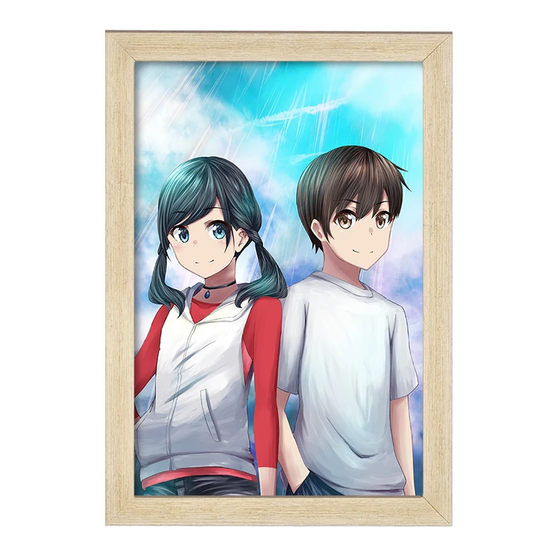 تابلو خندالو مدل هداکا و هینا انیمه تغییر آب و هوا با تو  کد 17597