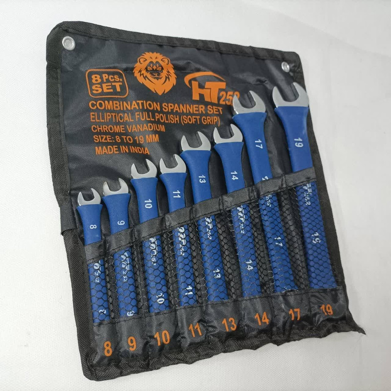 مجموعه 8 عددی آچار یکسر تخت و یکسر رینگی تات مدل 8-piece