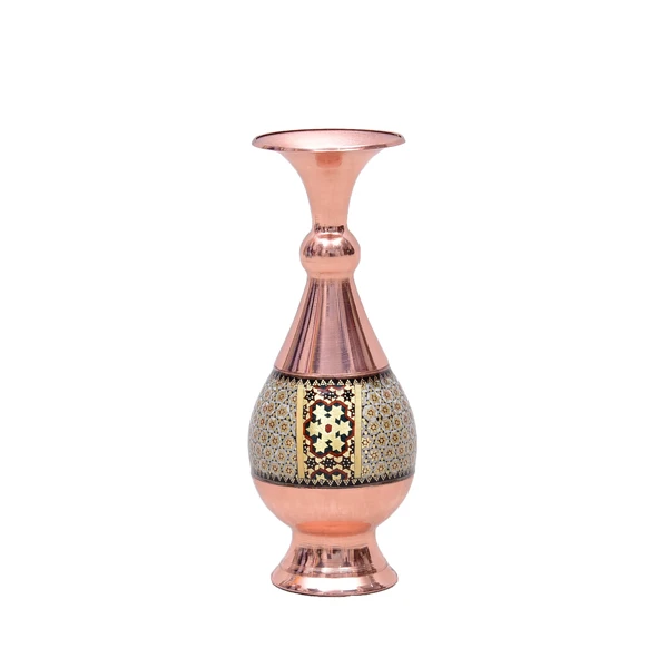 گلدان خاتم کاری مسی مدل شکوه