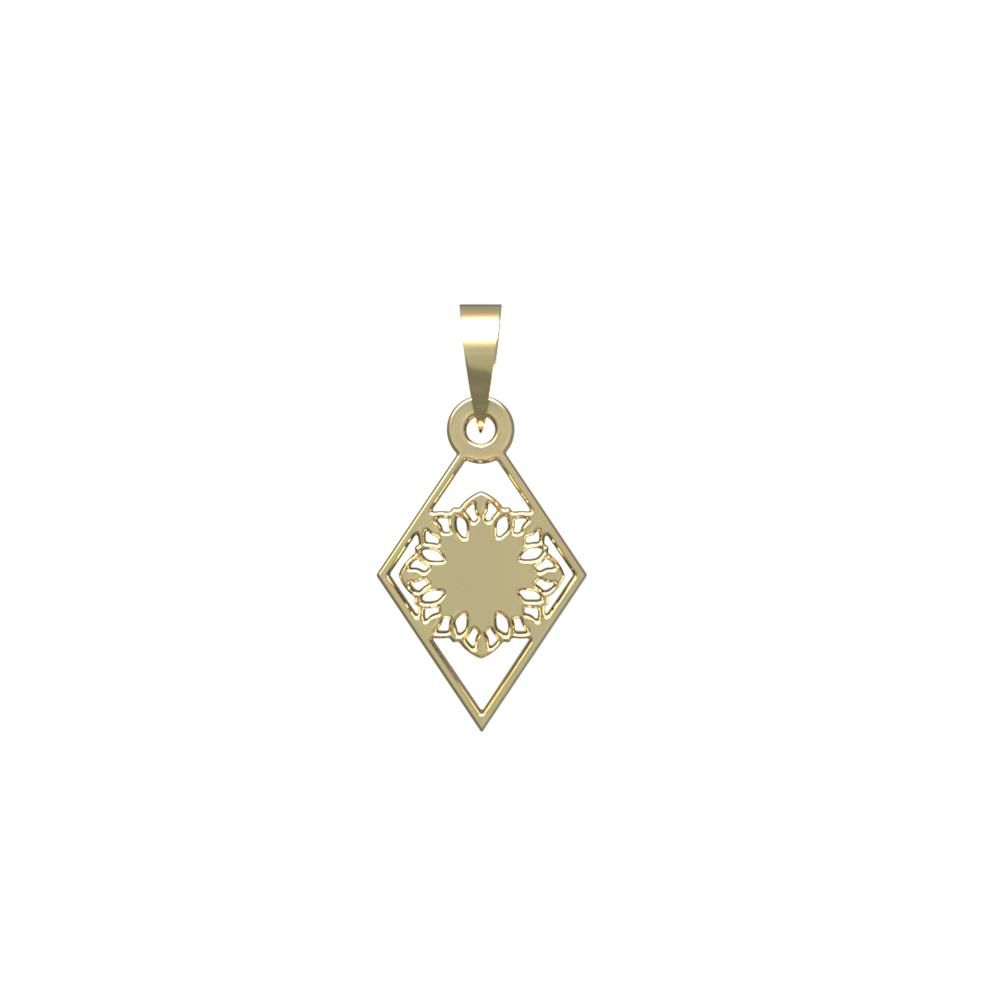 آویز گردنبند طلا 18 عیار زنانه مدوپد مدل هندسی کد PA1-10186 -  - 2