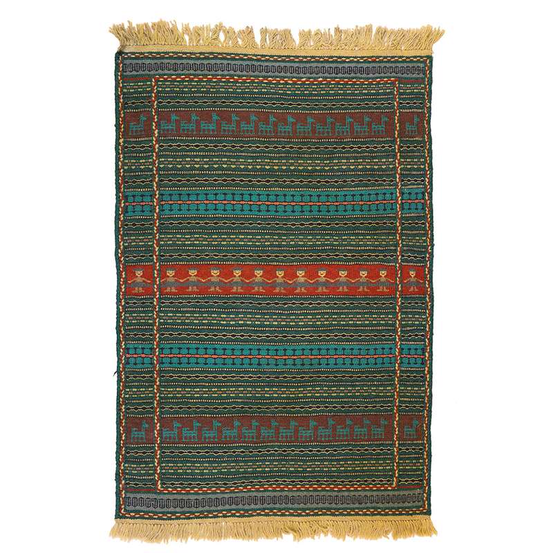 گلیم دستبافت یک  متری مدل کلات کد 1409501