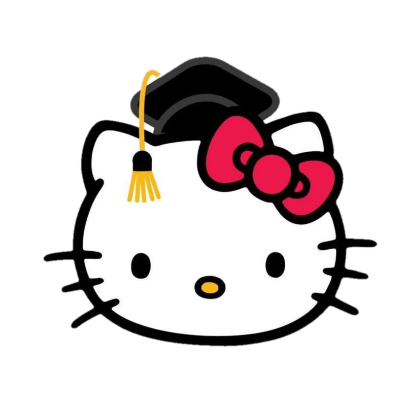 استیکر پارچه و لباس پاد آفرین مدل کارتونی کیتی Kiti بامزه جذاب کد 1264