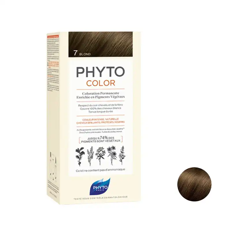 کیت رنگ مو فیتو شماره 7 حجم 50 میلی لیتر رنگ بلوند