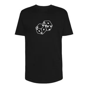 تی شرت لانگ آستین کوتاه مردانه مدل Dice Game کد Sh054 رنگ مشکی