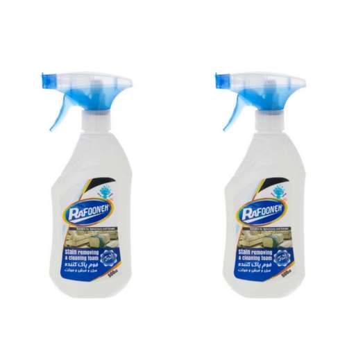 اسپری فوم پاک کننده رافونه مدل  مبل و فرش حجم 500 میلی لیتر بسته 2 عددی