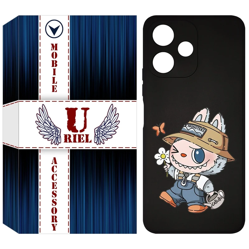 کاور یوریل مدل KSH کد 111 طرح عروسک لبوبو مناسب برای گوشی موبایل شیائومی Redmi 12 5G / Note 12R / Poco M6 Pro 5G