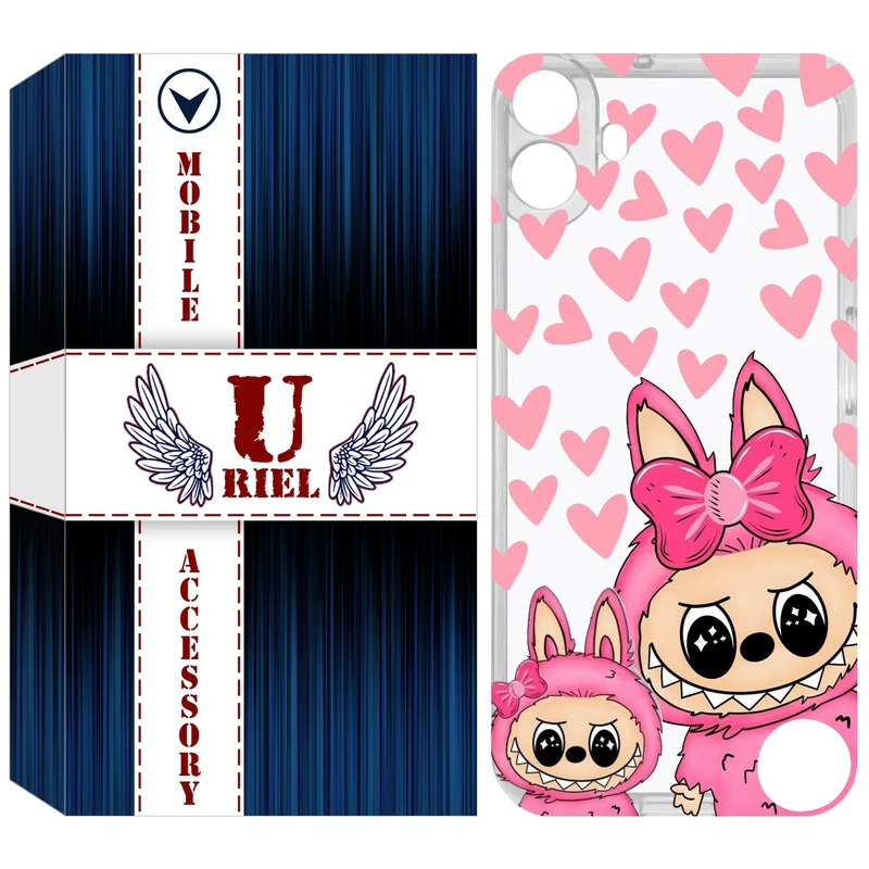 کاور یوریل مدل Clear کد 105 طرح لبوبو Labubu مناسب برای گوشی موبایل ناتینگ فون Nothing CMF Phone 1