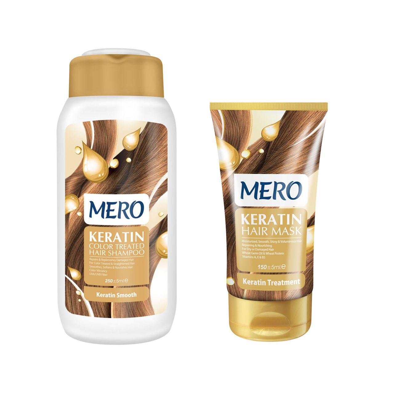 ماسک مو مرو مدل Keratin حجم 150 میلی لیتر به همراه شامپو مو مرو مدل Keratin حجم 250 میلی لیتر -  - 1