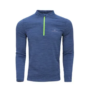 تی شرت ورزشی مردانه مدل نیم زیپ لایه میانی کد 04