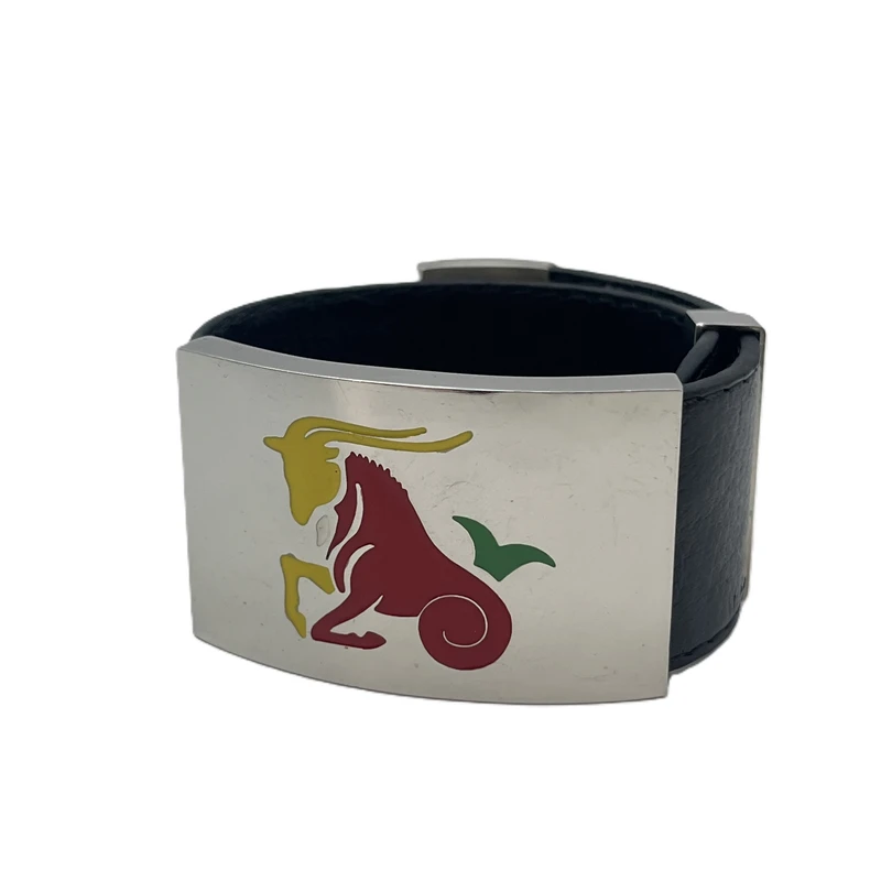 دستبند چرمی زنانه مدل استیل ماه تولد فروردین 9441