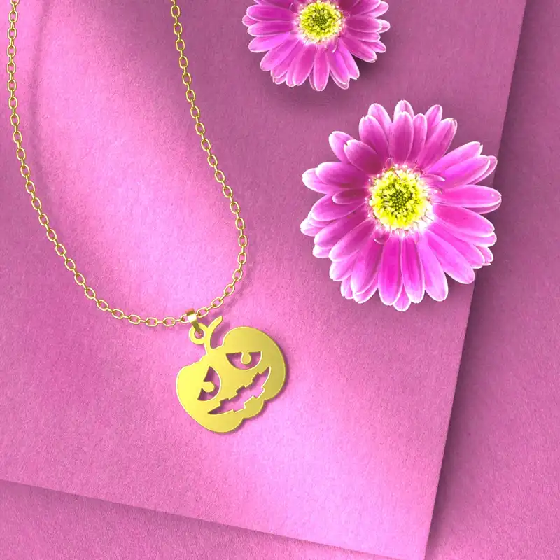 گردنبند طلا 18 عیار زنانه مدوپد مدل هالووین کد G3-1-1089