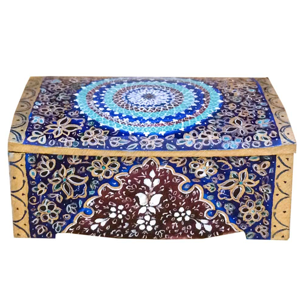 جعبه جواهرات استخوانی طرح تذهیب کد B 234
