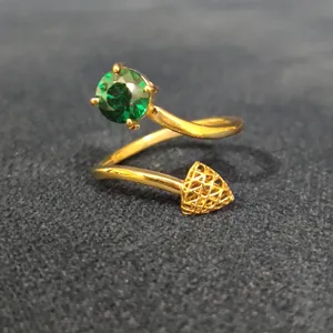  انگشتر طلا 18 عیار زنانه قیراط طرح مثلث کد GH1492