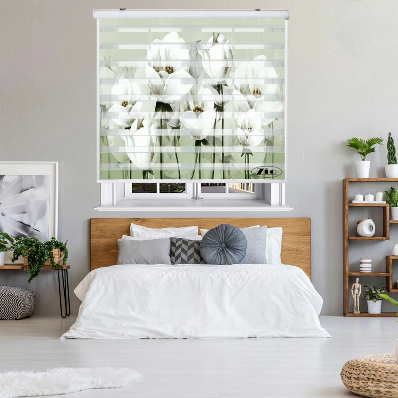 پرده زبرا زیو کد P6051 سایز 150x150 سانتی متر