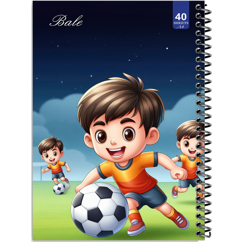 دفتر نقاشی 40 برگ انتشارات بله طرح پسرانه فوتبال کد A4-K647