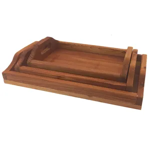 سینی چوبی مدل آرشا مجموعه 3 عددی