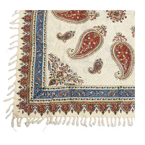 رومیزی قلمکاری طرح ترمه سایز 100*100 مخصوص جار