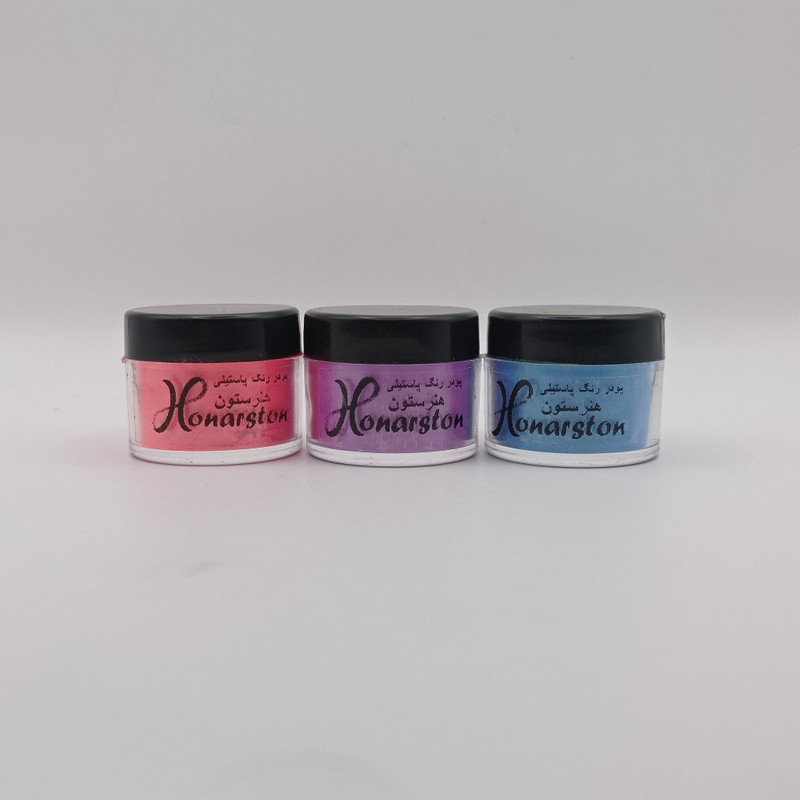 پودر رنگ رزین هنرستون مدل پاستیلی حجم 10 میلی لیتر بسته 6 عددی