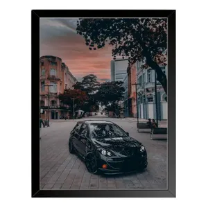 تابلو بکلیت طرح ماشین و خودرو پژو 207 مدل b-po1533 فریم مشکی