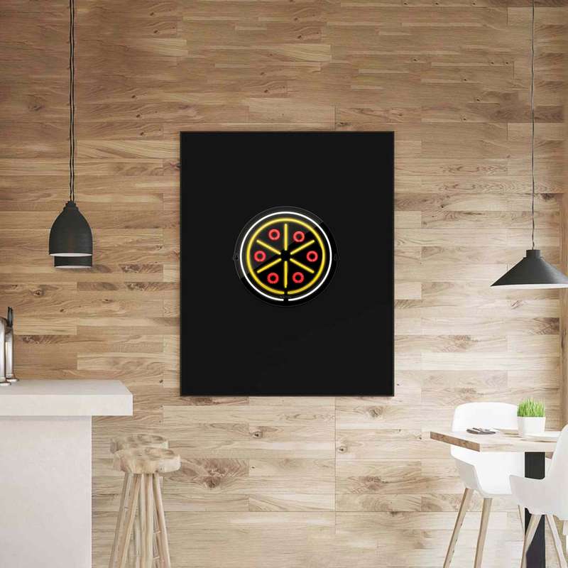 چراغ دیواری نئون دیزاین مدل Pizza-BL_MLC