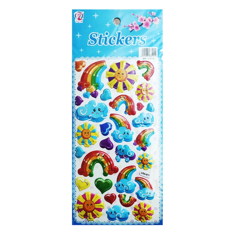 برچسب مدل برجسته طرح رنگین کمان کد 41