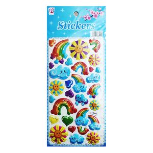 برچسب مدل برجسته طرح رنگین کمان کد 41
