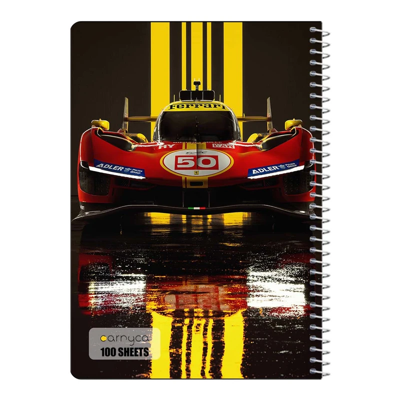 دفتر مشق 100 برگ سیمی کارنیکا طرح فراری Ferrari کد 61523