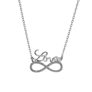 گردنبند نقره زنانه مدل بینهایت طرح لاو کد 68933