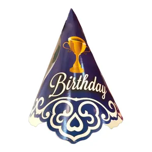 کلاه تولد مسترتم طرح فوتبالی پلاس بسته 10 عددی