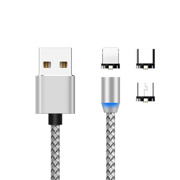 کابل تبدیل USB به  microUSB / لایتنینگ/ USB-C ریمکس مدل M3-3A طول 1 متر