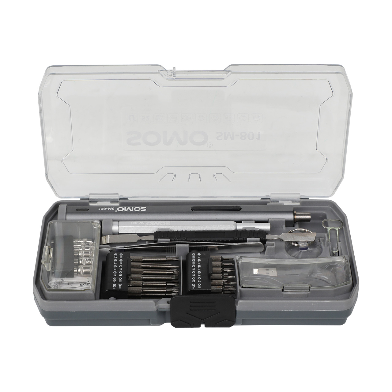 پیچ گوشتی شارژی سومو مدل SM801 مجموعه 24 عددی