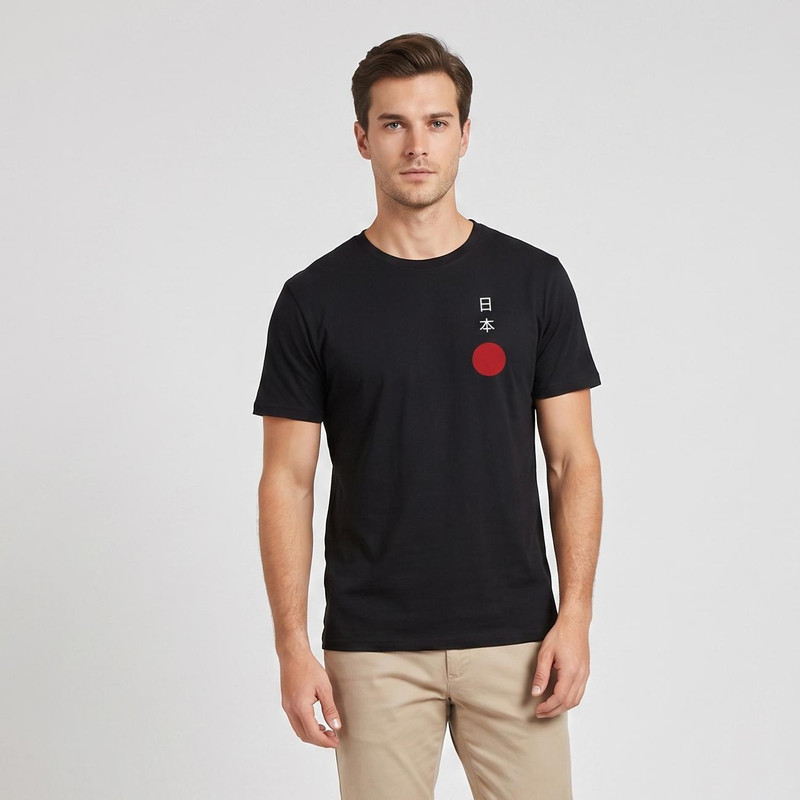 تی شرت آستین کوتاه مردانه مدل ژاپنی ساده کد anm296
