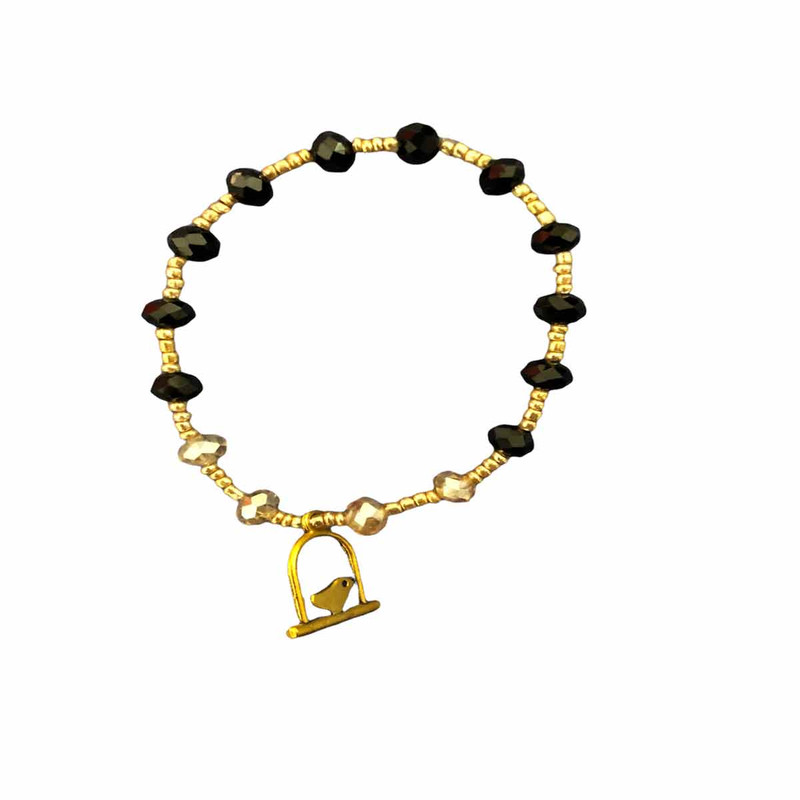 دستبند دخترانه مدل منجوق ملیله ای طرح مرغ آمین کد 65653 دستبند دخترانه مدل منجوق ملیله ای طرح مرغ آمین کد 65653